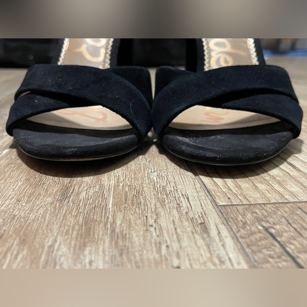 Sam Edelman Black High Heel Sandals with Ankle Strap - Picture 9 of 11